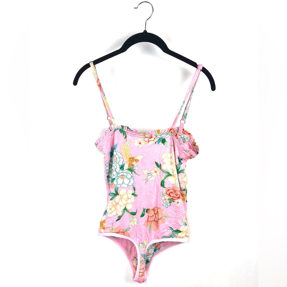 Plush Apparel Pink Floral Bodysuit